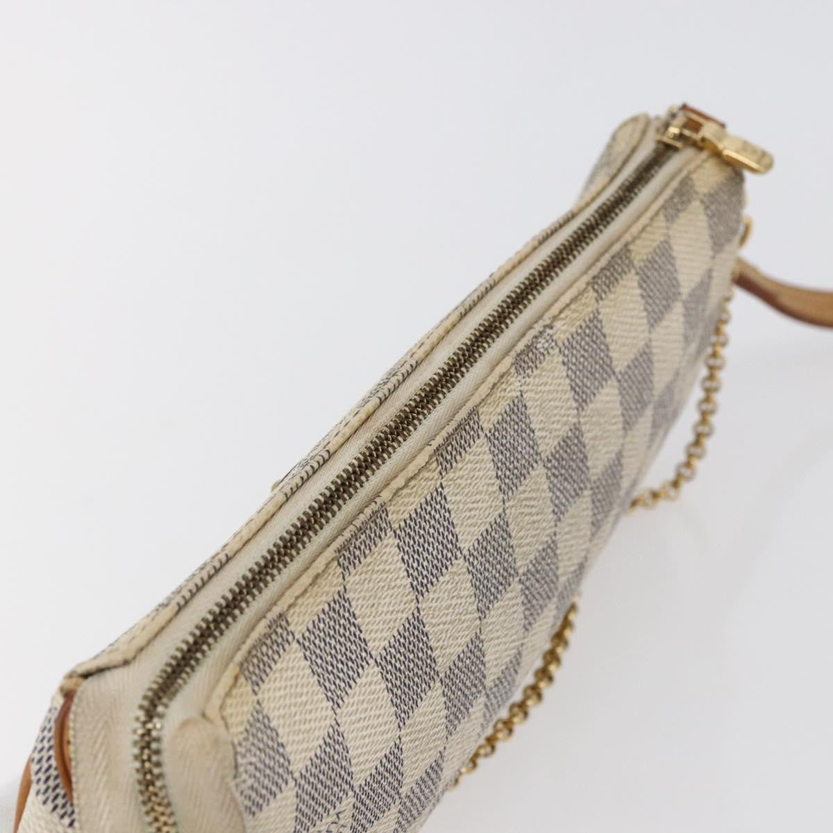 Louis Vuitton Eva Handbag Damier White Canvas Bag (Pre-Owned)