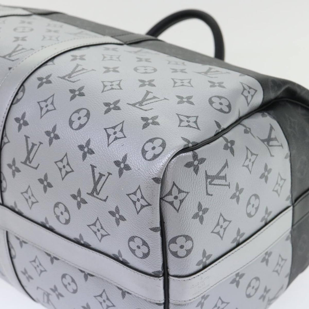 Louis Vuitton Keepall Bandouliere Bag Monogram Eclipse Split Canvas Black Canvas Bag (Pre-Owned)