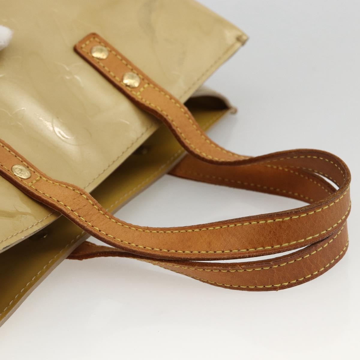 Louis Vuitton Reade Handbag Monogram Vernis Beige Patent_Leather Handbag (Pre-Owned)