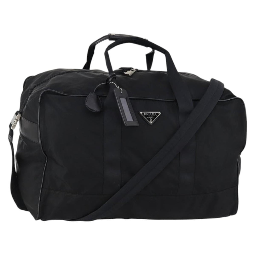 Prada Boston Bag Tessuto Black Nylon Bag (Pre-Owned)