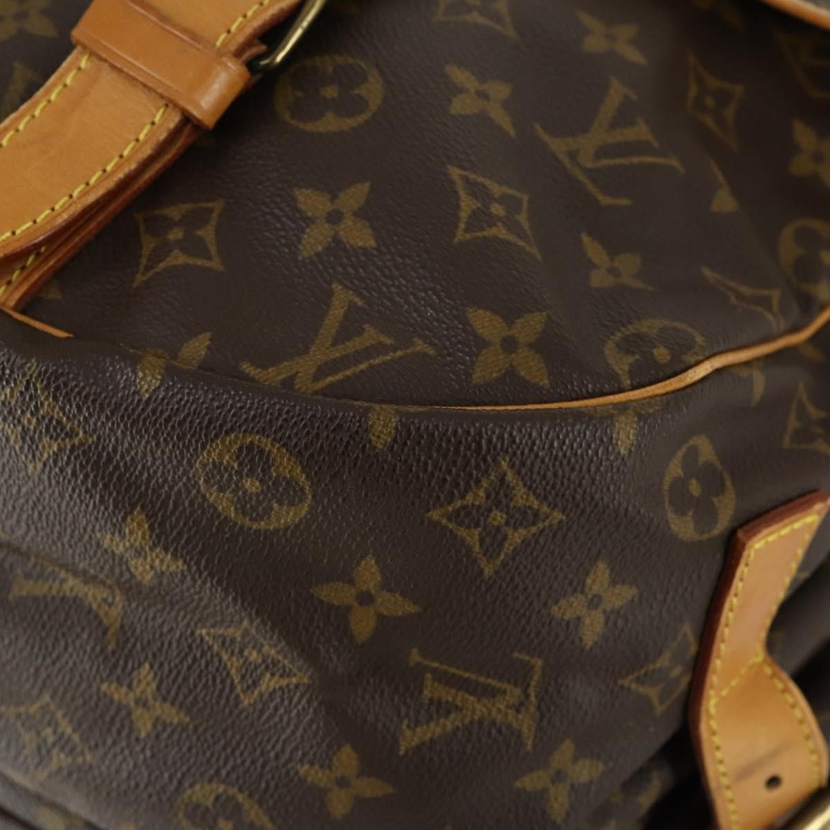 Louis Vuitton Saumur Handbag Monogram Canvas Brown Canvas Shoulder Bag Bag (Pre-Owned)