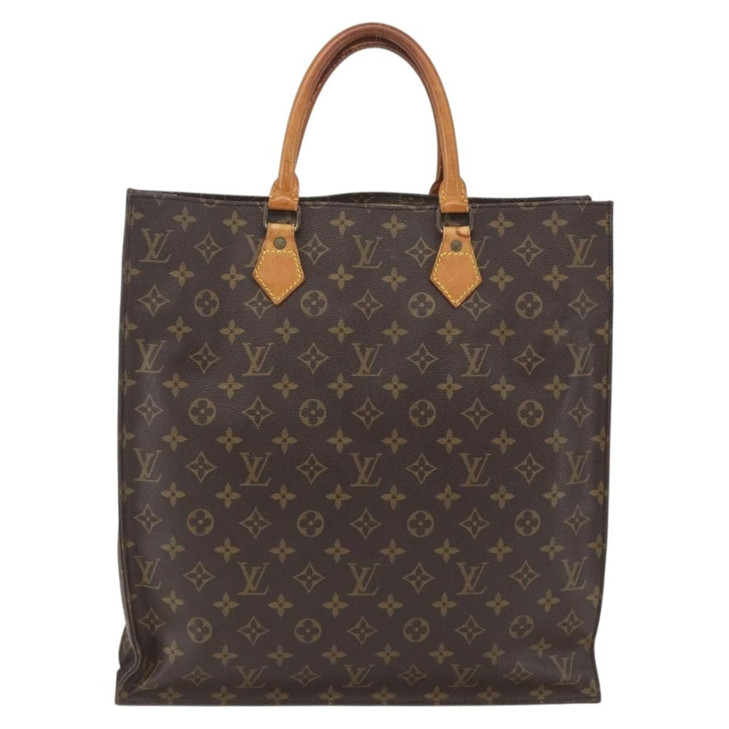 Louis Vuitton Sac Plat Bag Monogram Canvas Brown Canvas Tote Bag Bag (Pre-Owned)