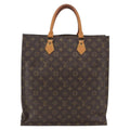 Louis Vuitton Sac Plat Bag Monogram Canvas Brown Canvas Tote Bag Bag (Pre-Owned)