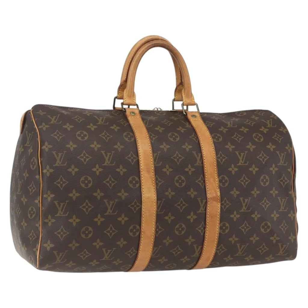 Louis Vuitton Keepall Bag Monogram Canvas Brown Canvas Travel Bag Bag (Pre-Owned)