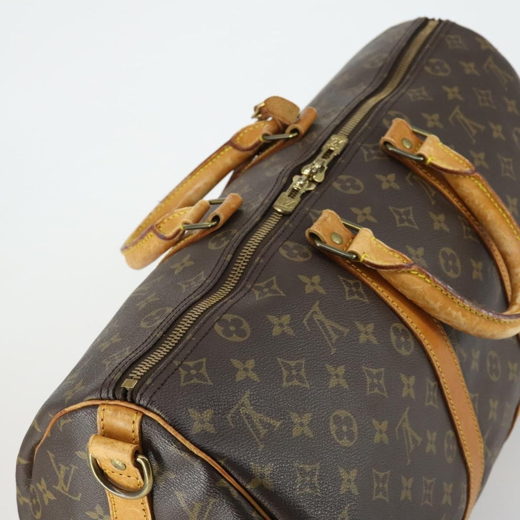 Louis Vuitton Keepall Bandouliere Bag Monogram Canvas Brown Canvas Travel Bag Bag (Pre-Owned)