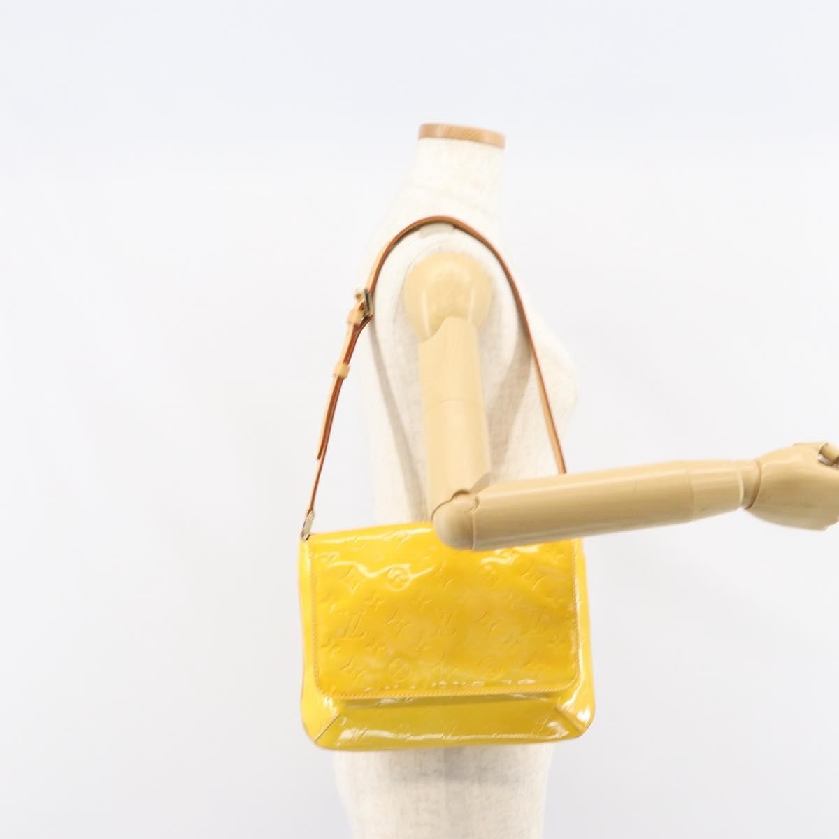 Louis Vuitton Thompson Street Handbag Monogram Vernis Yellow Patent_Leather Shoulder Bag Bag (Pre-Owned)