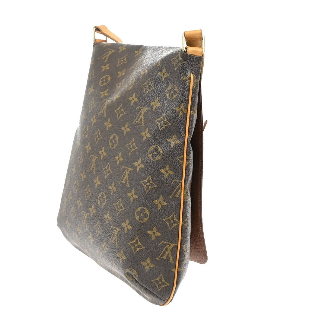 Louis Vuitton Musette Handbag Monogram Canvas Brown Leather Shoulder Bag Bag (Pre-Owned)