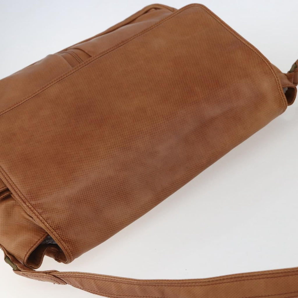 Bottega Veneta Vintage Shoulder Bag Leather Brown Leather Shoulder Bag Bag (Pre-Owned)