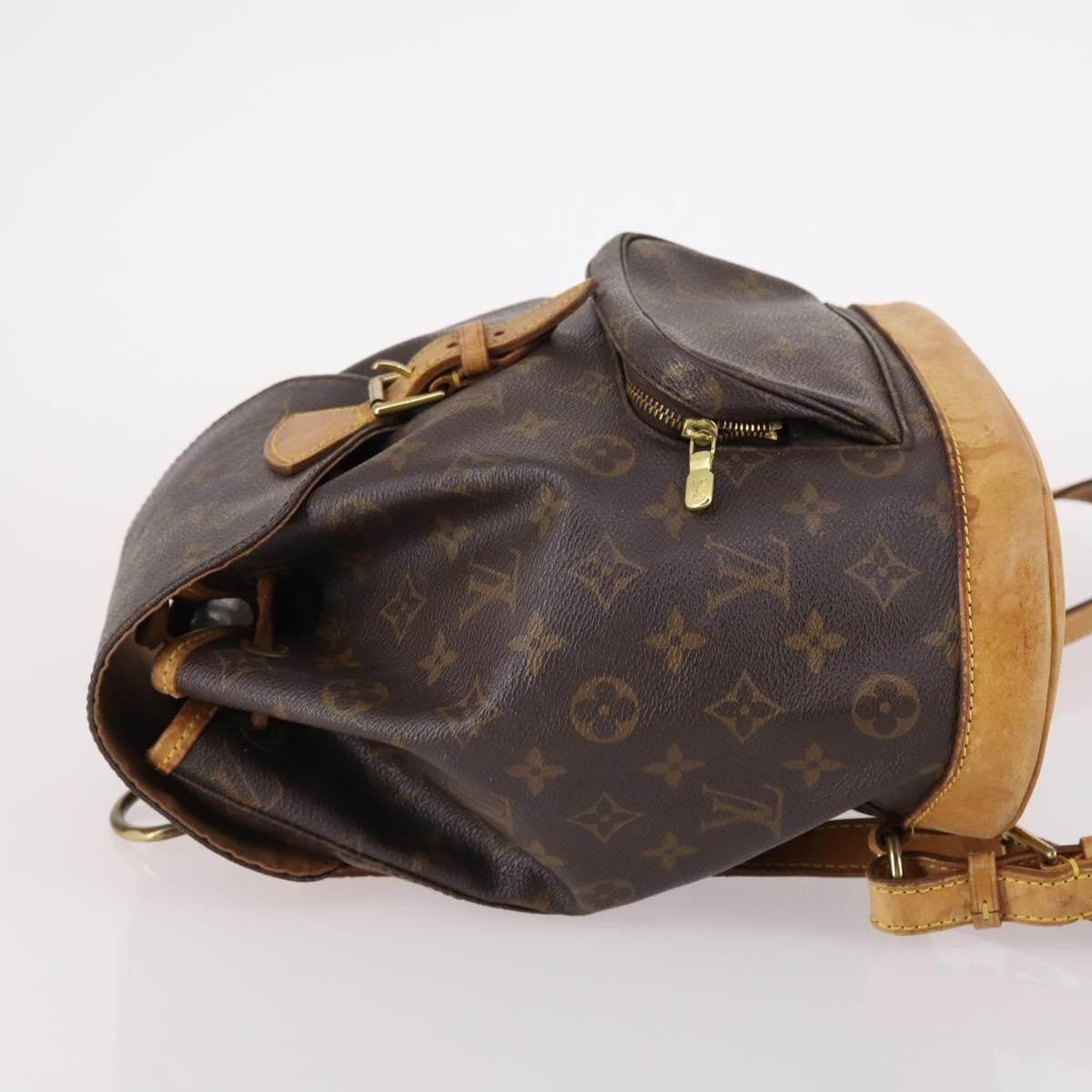 Louis Vuitton Vintage Montsouris Backpack Monogram Canvas Brown Canvas Backpack Bag (Pre-Owned)
