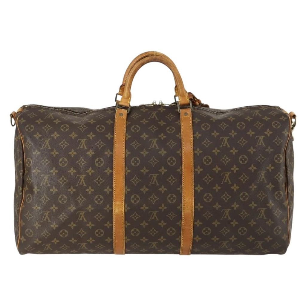 Louis Vuitton Keepall Bandouliere Bag Monogram Canvas Brown Canvas Travel Bag Bag (Pre-Owned)