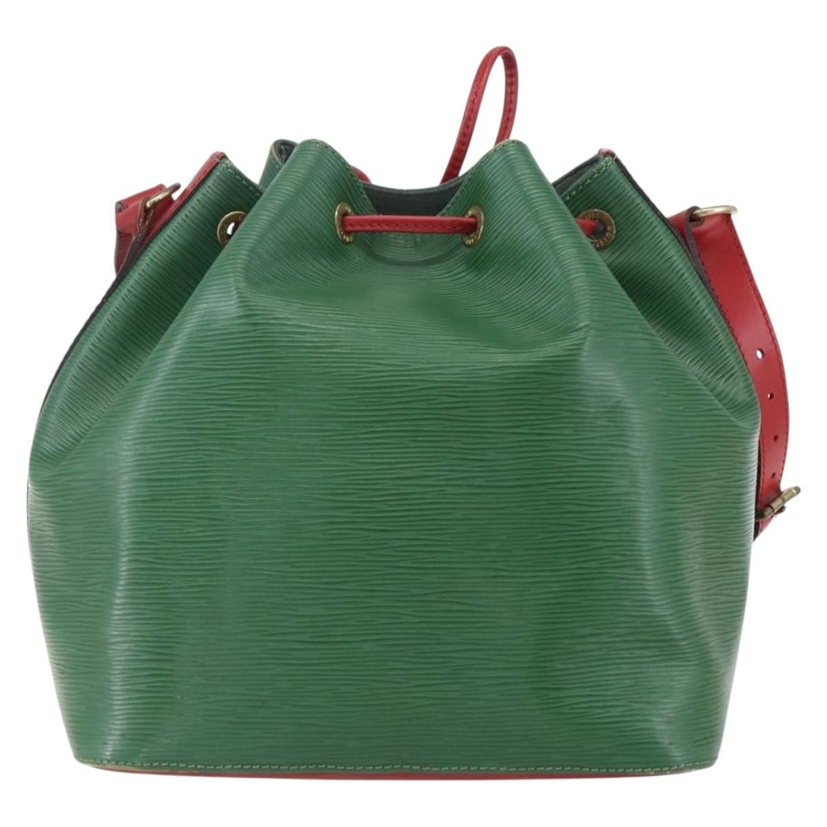 Louis Vuitton Bicolor Petit Noe Handbag Epi Leather Green Leather Shoulder Bag Bag (Pre-Owned)