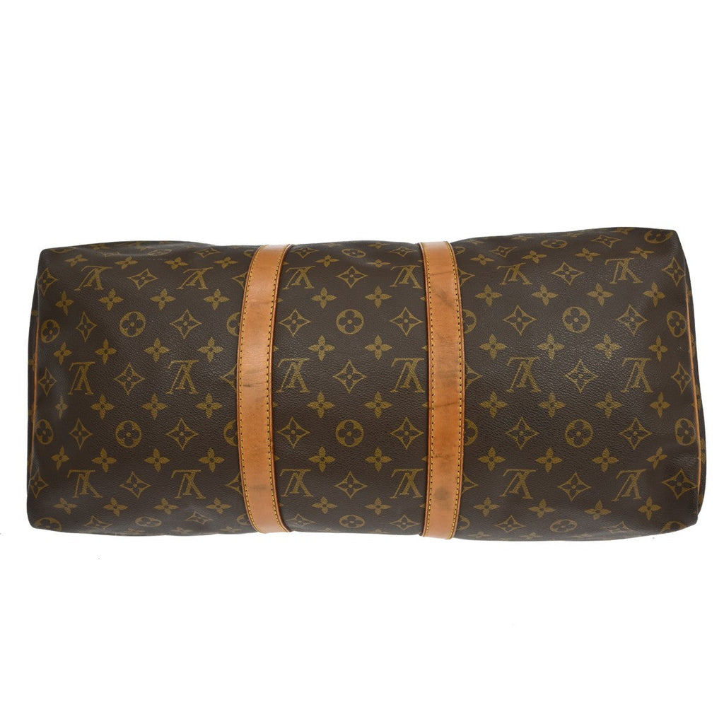 Louis Vuitton Keepall Bag Monogram Canvas Brown Canvas Travel Bag Bag (Pre-Owned)