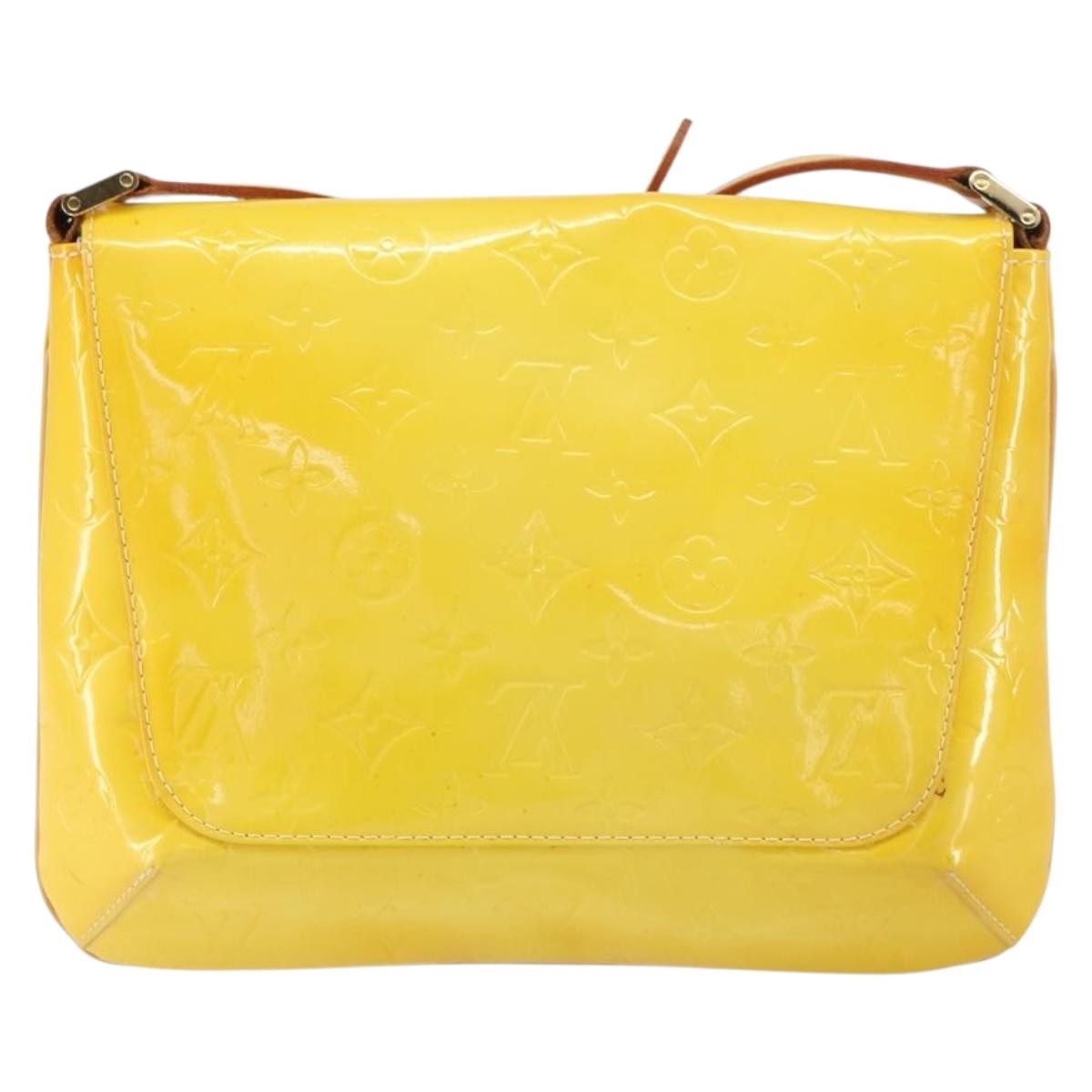 Louis Vuitton Thompson Street Handbag Monogram Vernis Yellow Patent_Leather Shoulder Bag Bag (Pre-Owned)