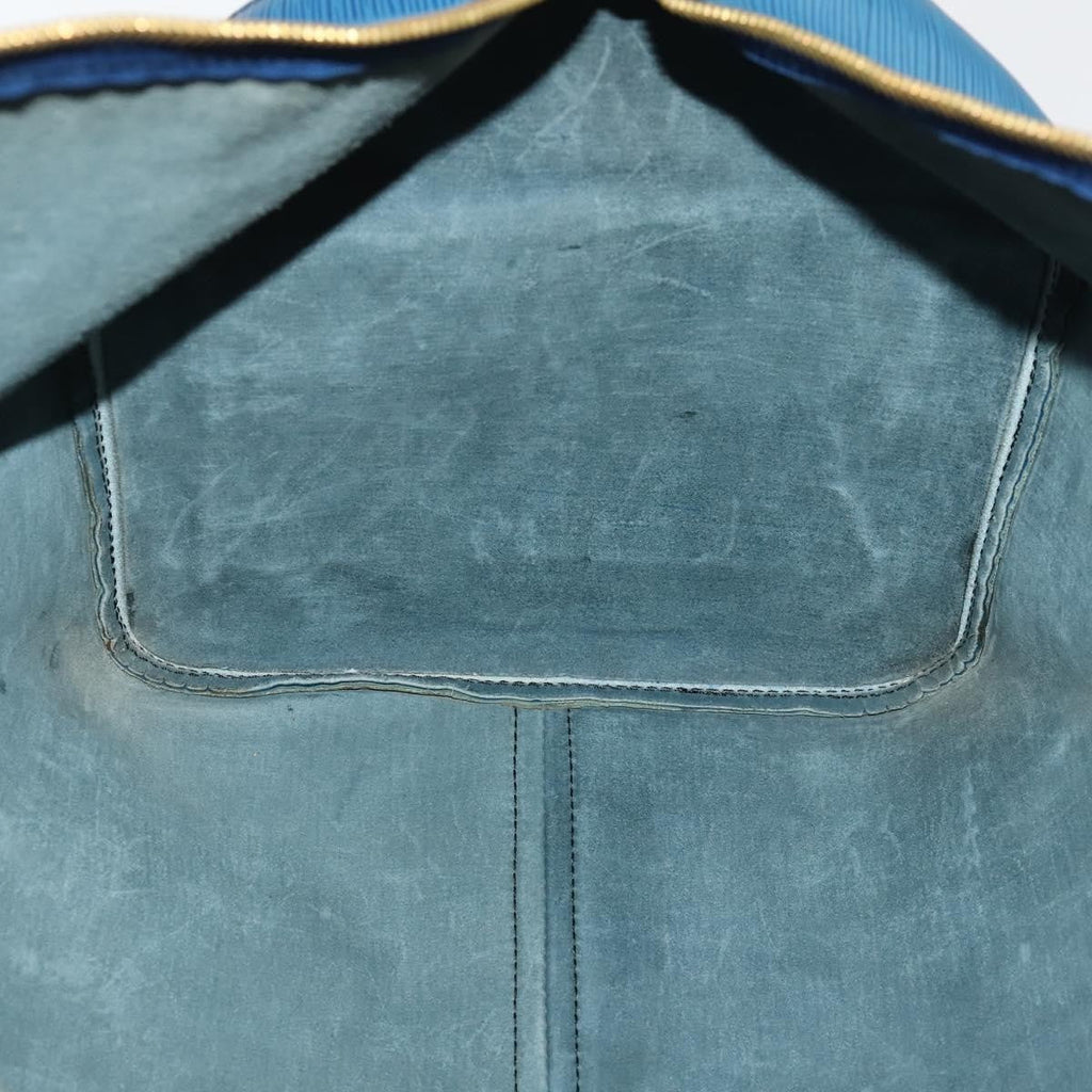 Louis Vuitton Keepall Bag Epi Leather Blue Leather Travel Bag Bag (Pre-Owned)