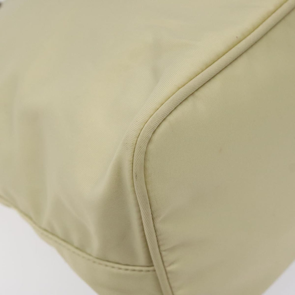 Prada Vintage Tote Tessuto White Nylon Tote Bag Bag (Pre-Owned)