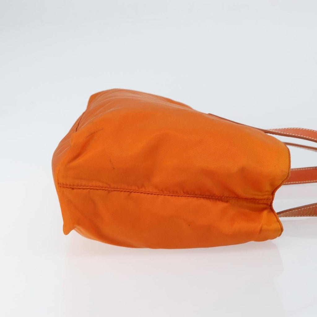 Prada Vintage Tote Tessuto Orange Nylon Tote Bag Bag (Pre-Owned)