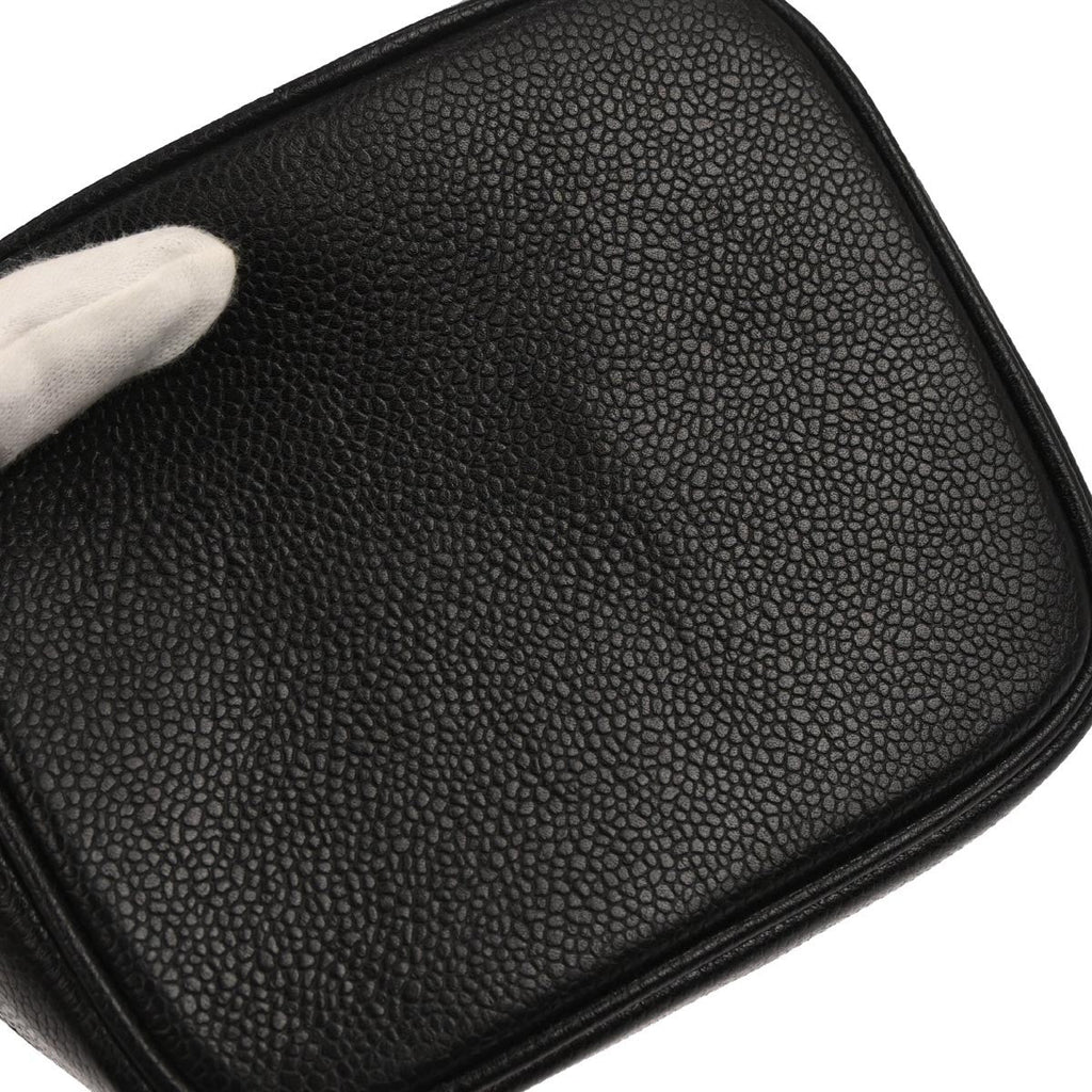 Chanel Vintage Timeless Cosmetic Case Caviar Black Leather Clutche & Pouche Bag (Pre-Owned)