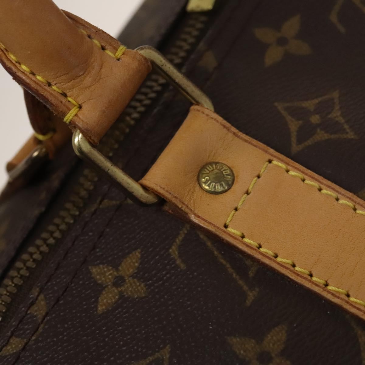 Louis Vuitton Keepall Bag Monogram Canvas Brown Canvas Travel Bag Bag (Pre-Owned)