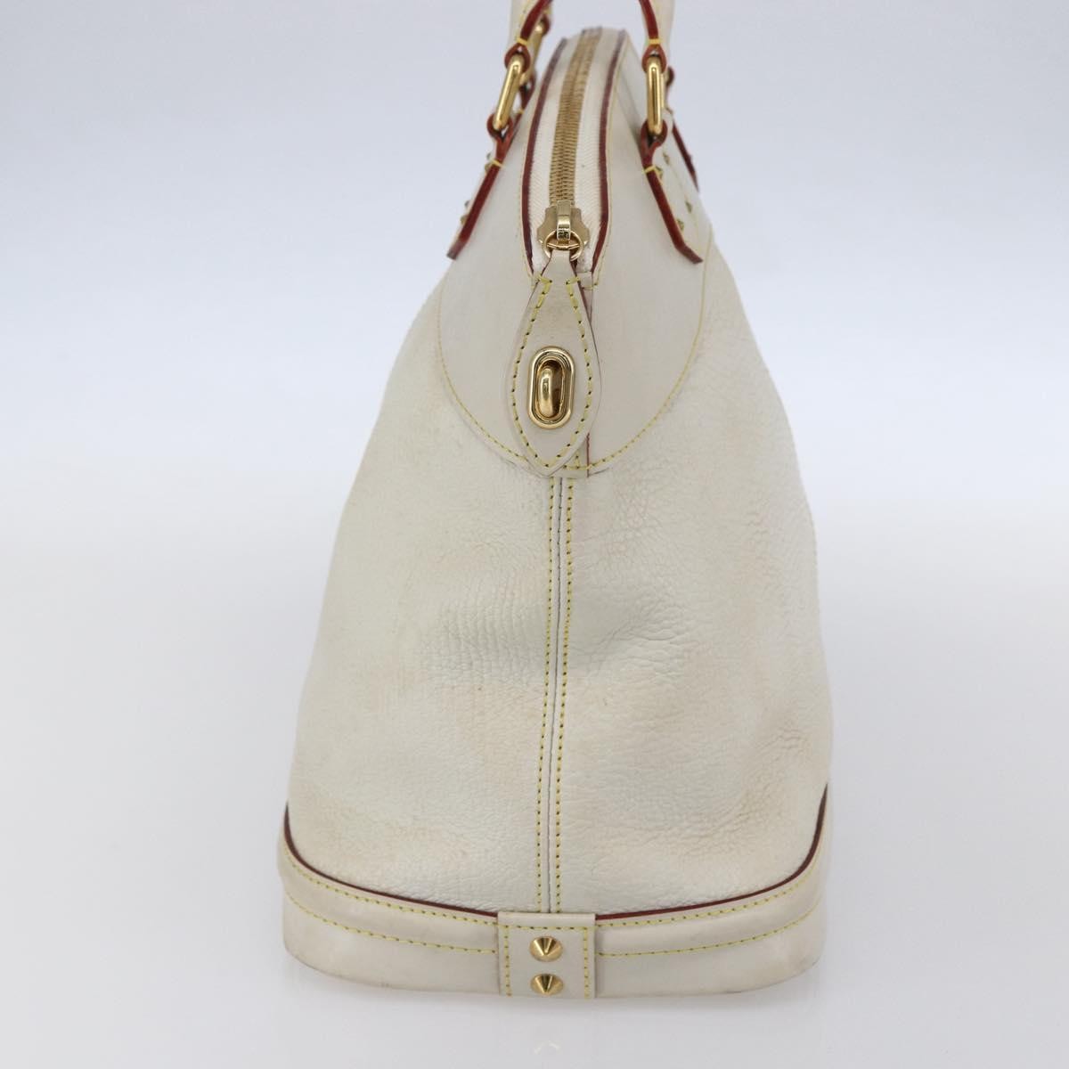 Louis Vuitton Suhali Lockit Handbag Leather White Leather Tote Bag Bag (Pre-Owned)