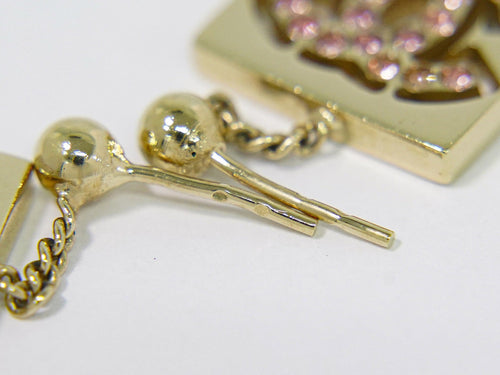 Chanel Cc Dangle Earrings Metal Gold Gold_Plated Earrings Jewelry (Pre-Owned)