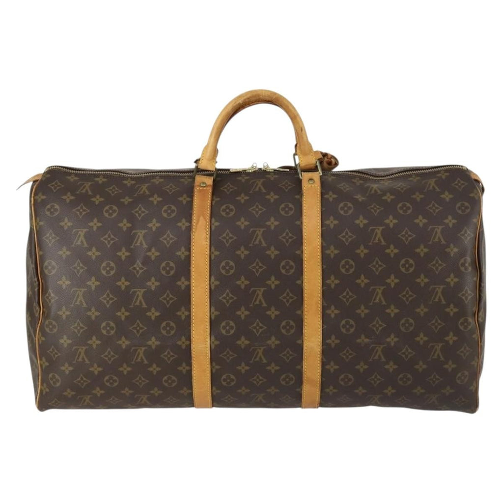 Louis Vuitton Keepall Bag Monogram Canvas Brown Canvas Travel Bag Bag (Pre-Owned)