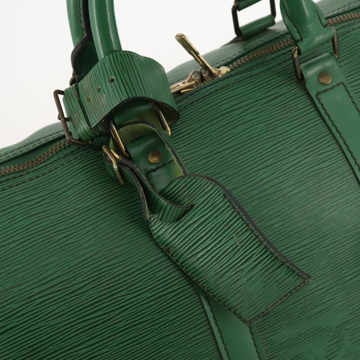 Louis Vuitton Keepall Bag Epi Leather Green Leather Travel Bag Bag (Pre-Owned)