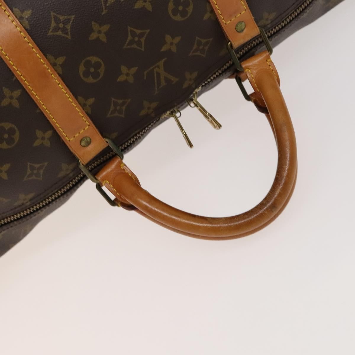 Louis Vuitton Keepall Bag Monogram Canvas Brown Canvas Travel Bag Bag (Pre-Owned)
