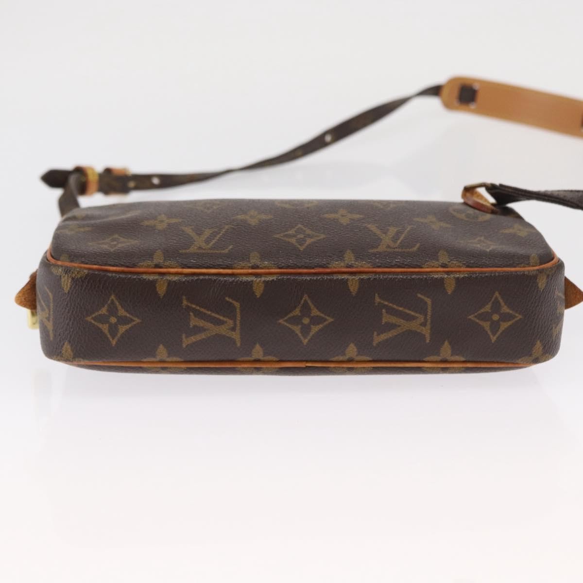 Louis Vuitton Pochette Marly Bandouliere Bag Monogram Canvas Brown Canvas Shoulder Bag Bag (Pre-Owned)