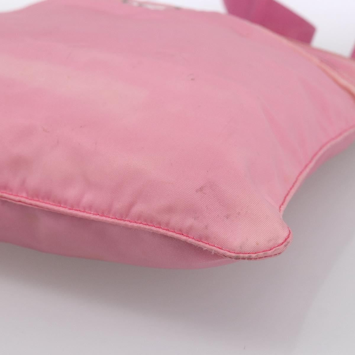 Prada Front Pocket Messenger Bag Tessuto Pink Nylon Shoulder Bag Bag (Pre-Owned)