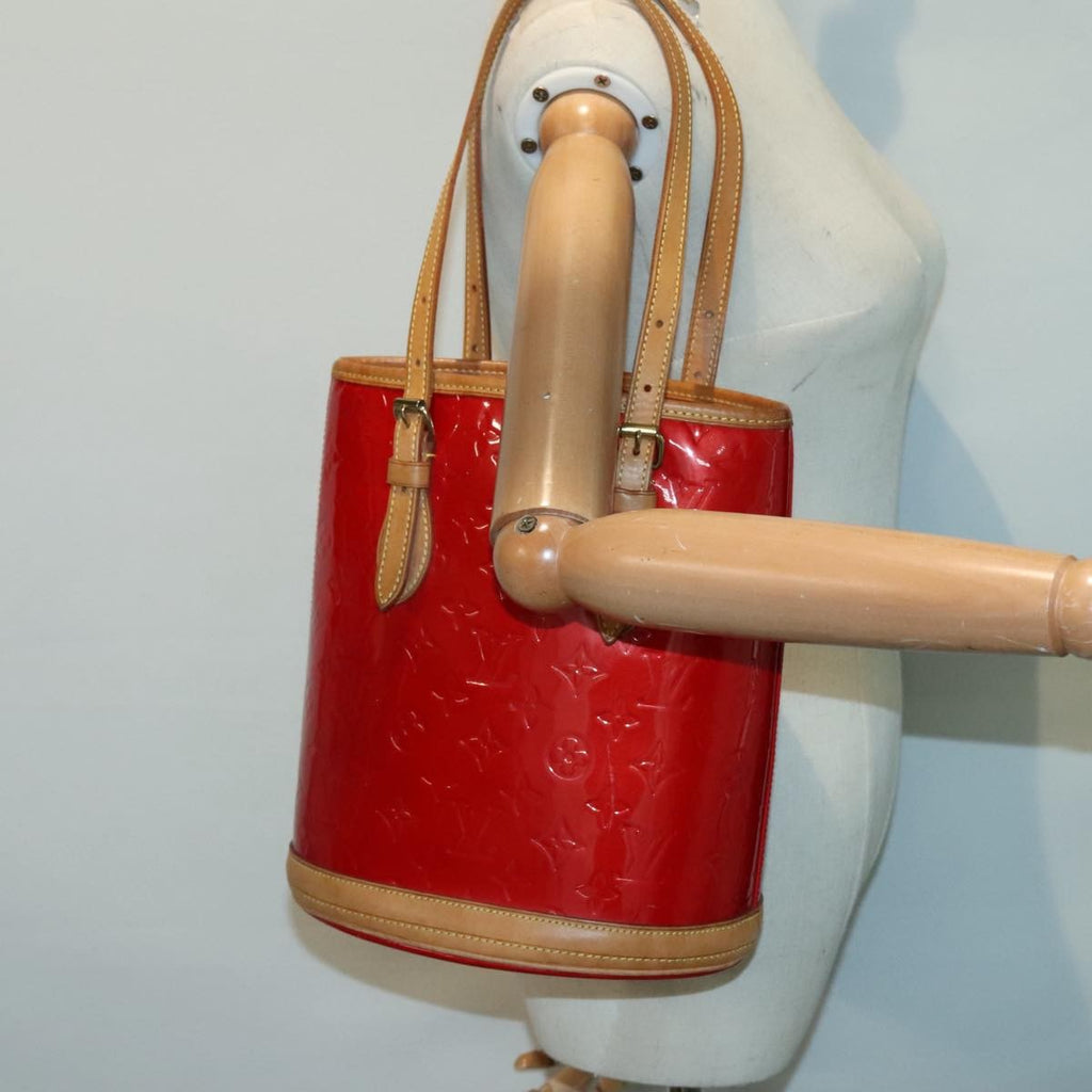 Louis Vuitton Bucket Bag Monogram Vernis Red Patent_Leather Shoulder Bag Bag (Pre-Owned)