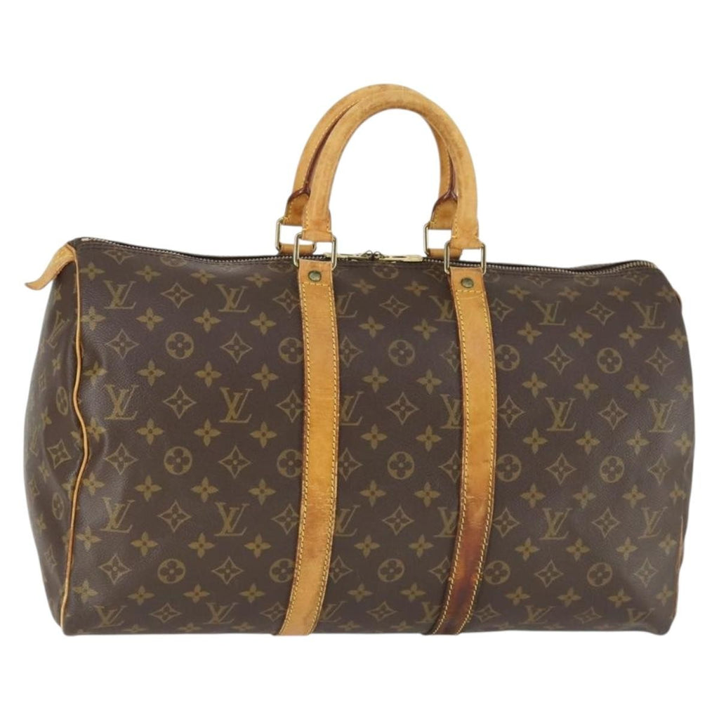 Louis Vuitton Keepall Bag Monogram Canvas Brown Canvas Travel Bag Bag (Pre-Owned)