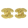 Chanel Cc Clip-On Earrings Metal Gold Gold_Plated Earrings Jewelry (Pre-Owned)