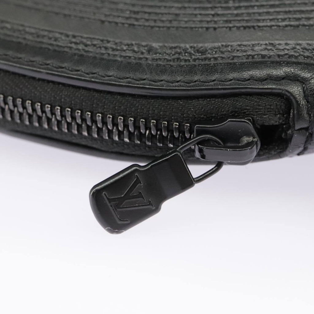 Louis Vuitton Disk Pouch Leather Black Leather Clutche & Pouche Bag (Pre-Owned)