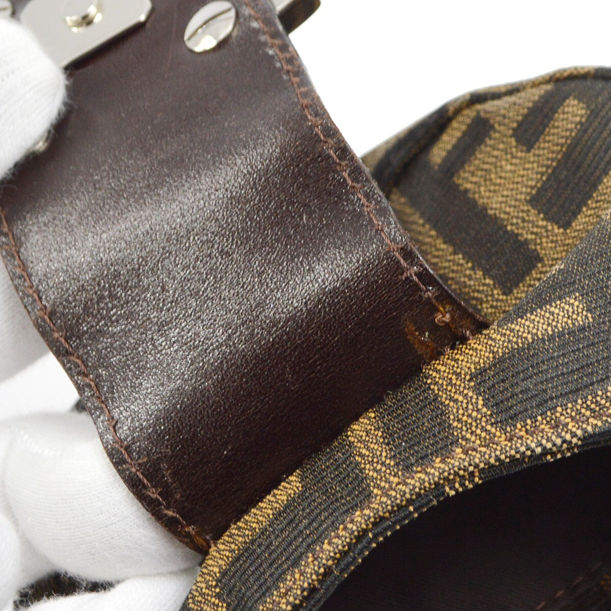 Fendi Cookie Hobo Zucca Canvas Brown Canvas Clutche & Pouche Bag (Pre-Owned)