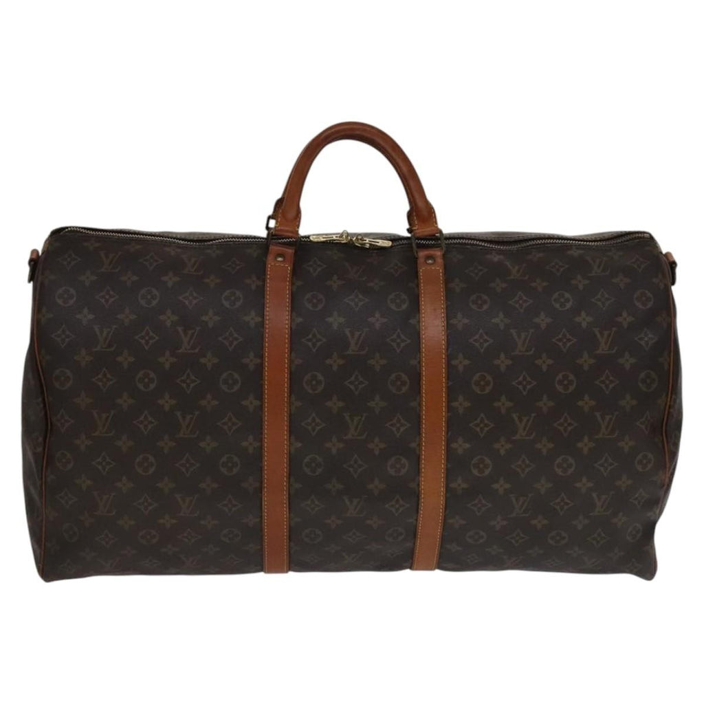 Louis Vuitton Keepall Bandouliere Bag Monogram Canvas Brown Canvas Travel Bag Bag (Pre-Owned)