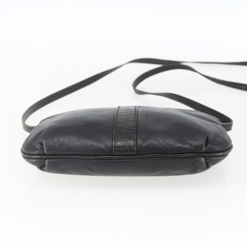 Fendi Vintage Shoulderbag Leather Black Leather Shoulder Bag Bag (Pre-Owned)