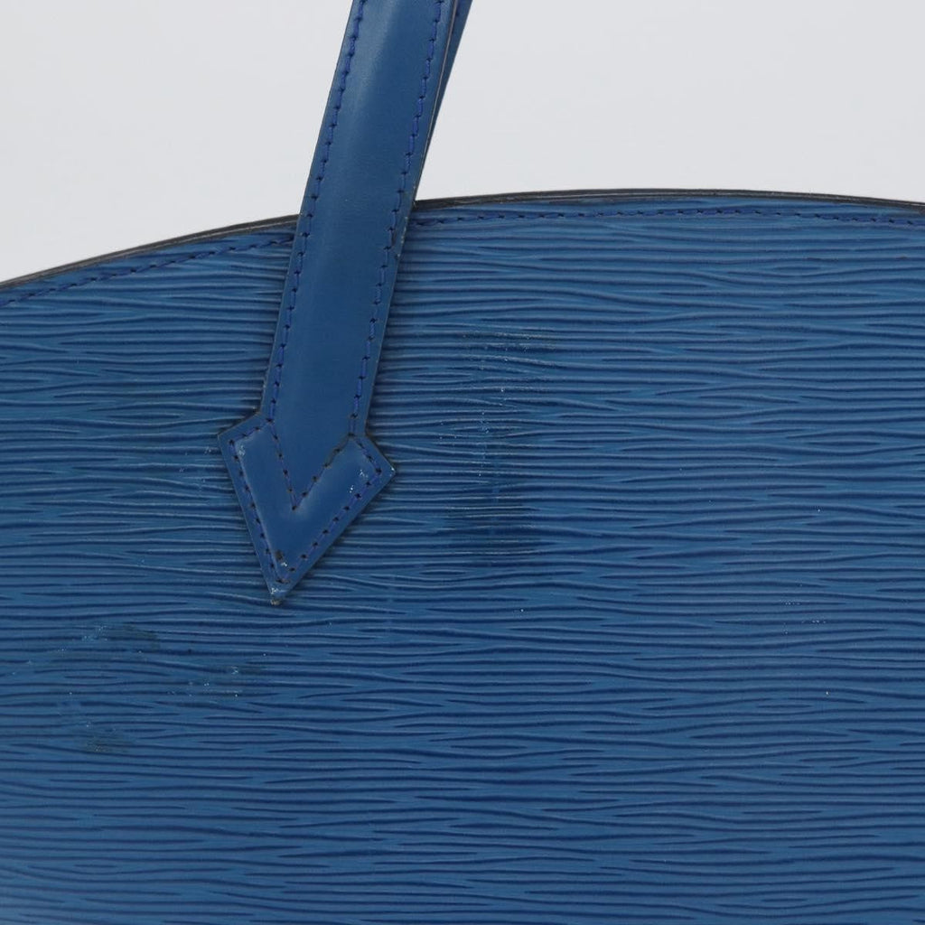 Louis Vuitton Saint Jacques Handbag Epi Leather Blue Leather Handbag (Pre-Owned)