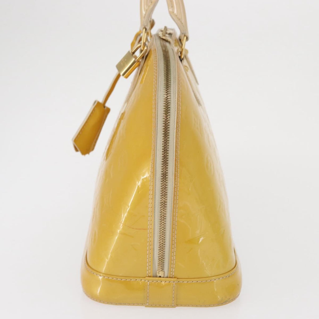 Louis Vuitton Alma Handbag Patent Leather Yellow Patent_Leather Handbag (Pre-Owned)