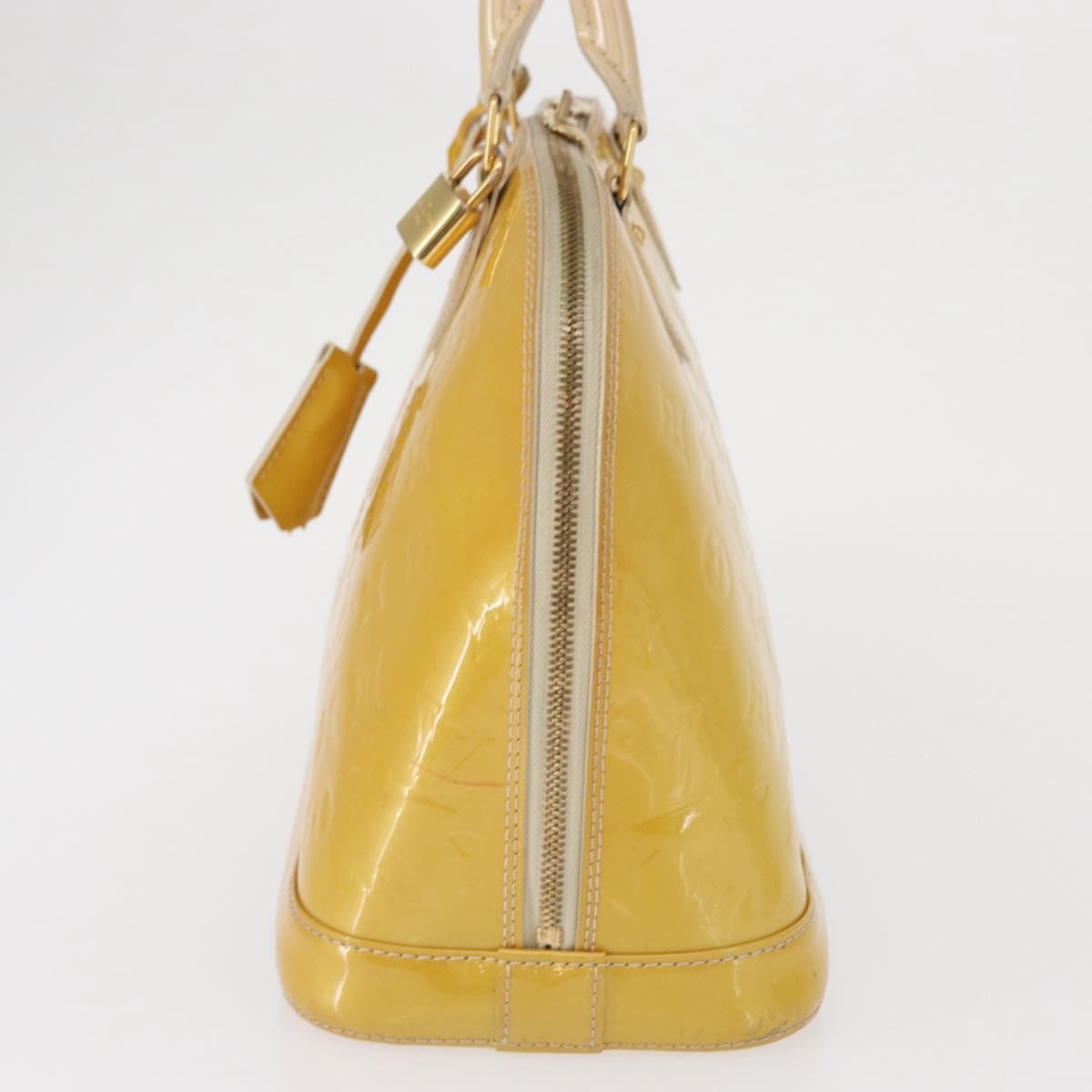 Louis Vuitton Alma Handbag Patent Leather Yellow Patent_Leather Handbag (Pre-Owned)