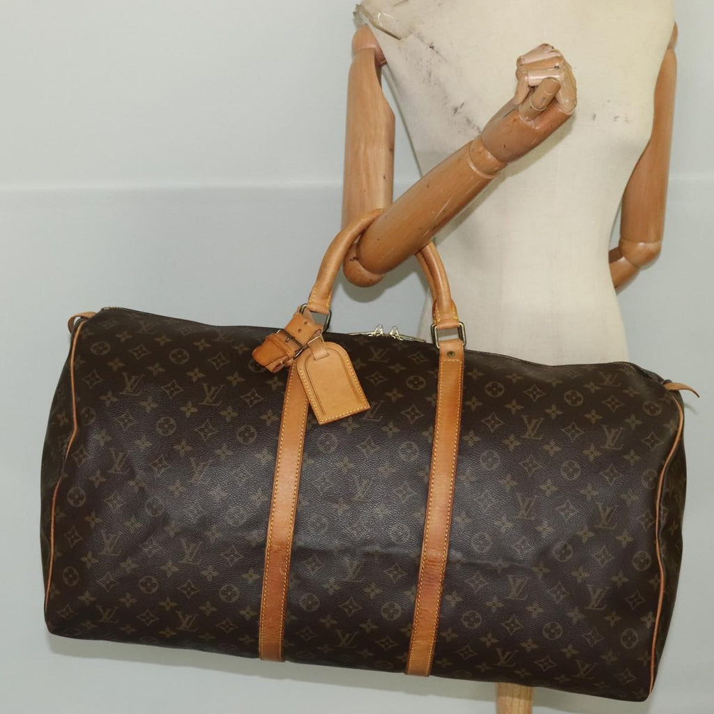 Louis Vuitton Keepall Bag Monogram Canvas Brown Canvas Travel Bag Bag (Pre-Owned)