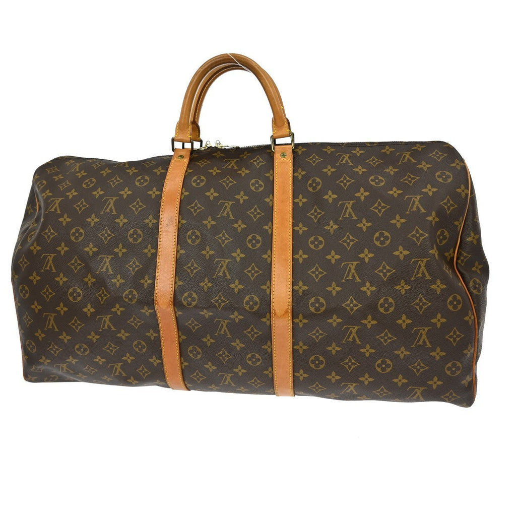 Louis Vuitton Keepall Bag Monogram Canvas Brown Canvas Travel Bag Bag (Pre-Owned)