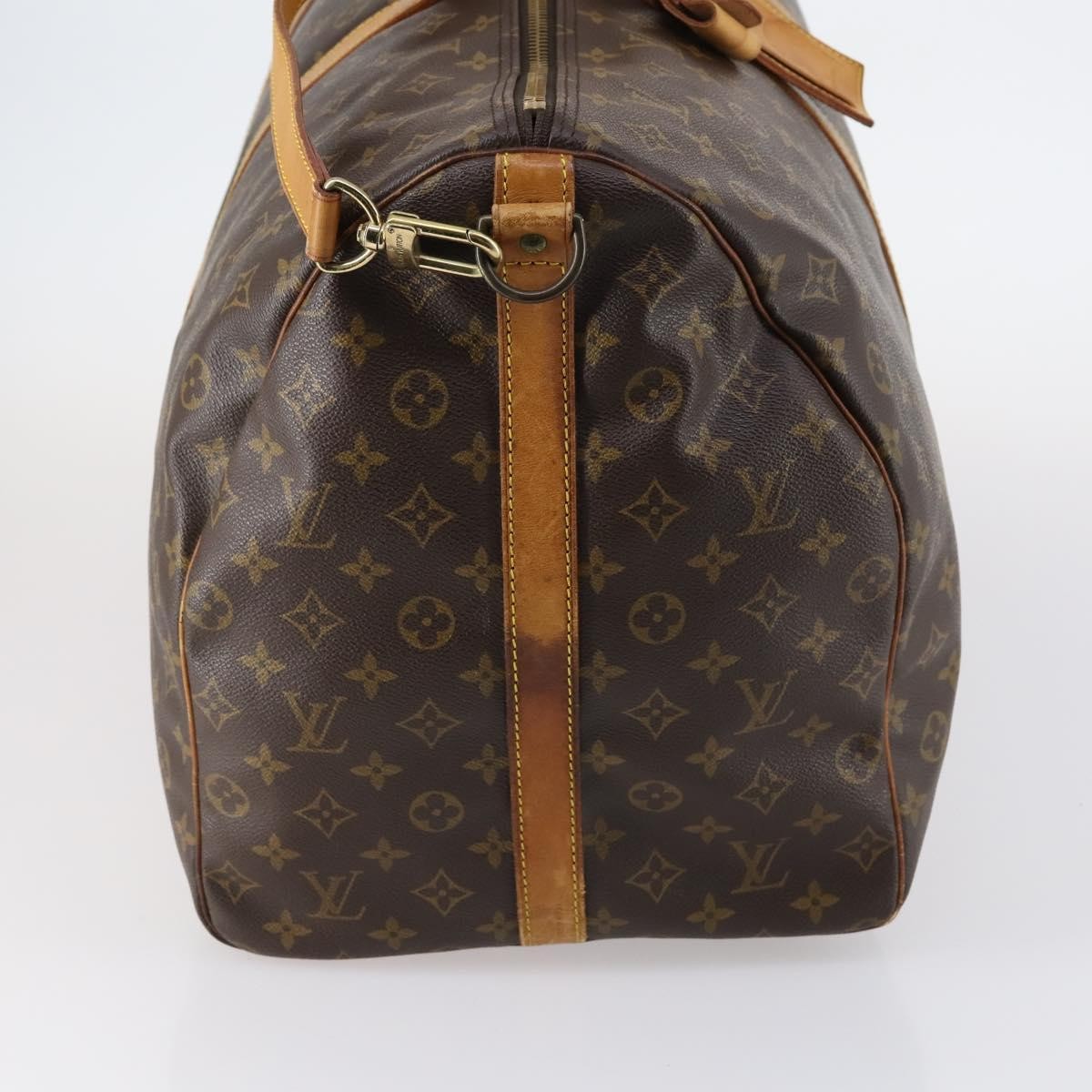 Louis Vuitton Keepall Bandouliere Bag Monogram Canvas Brown Canvas Travel Bag Bag (Pre-Owned)