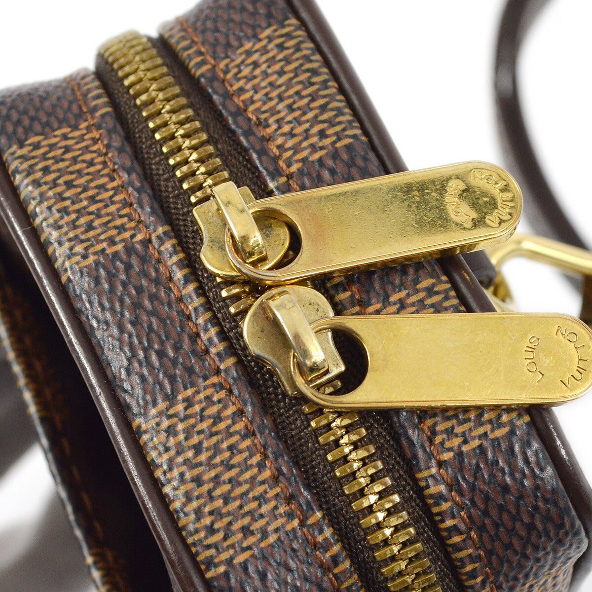 Louis Vuitton Etui Okapi Camera Case Damier Brown Canvas Shoulder Bag Bag (Pre-Owned)