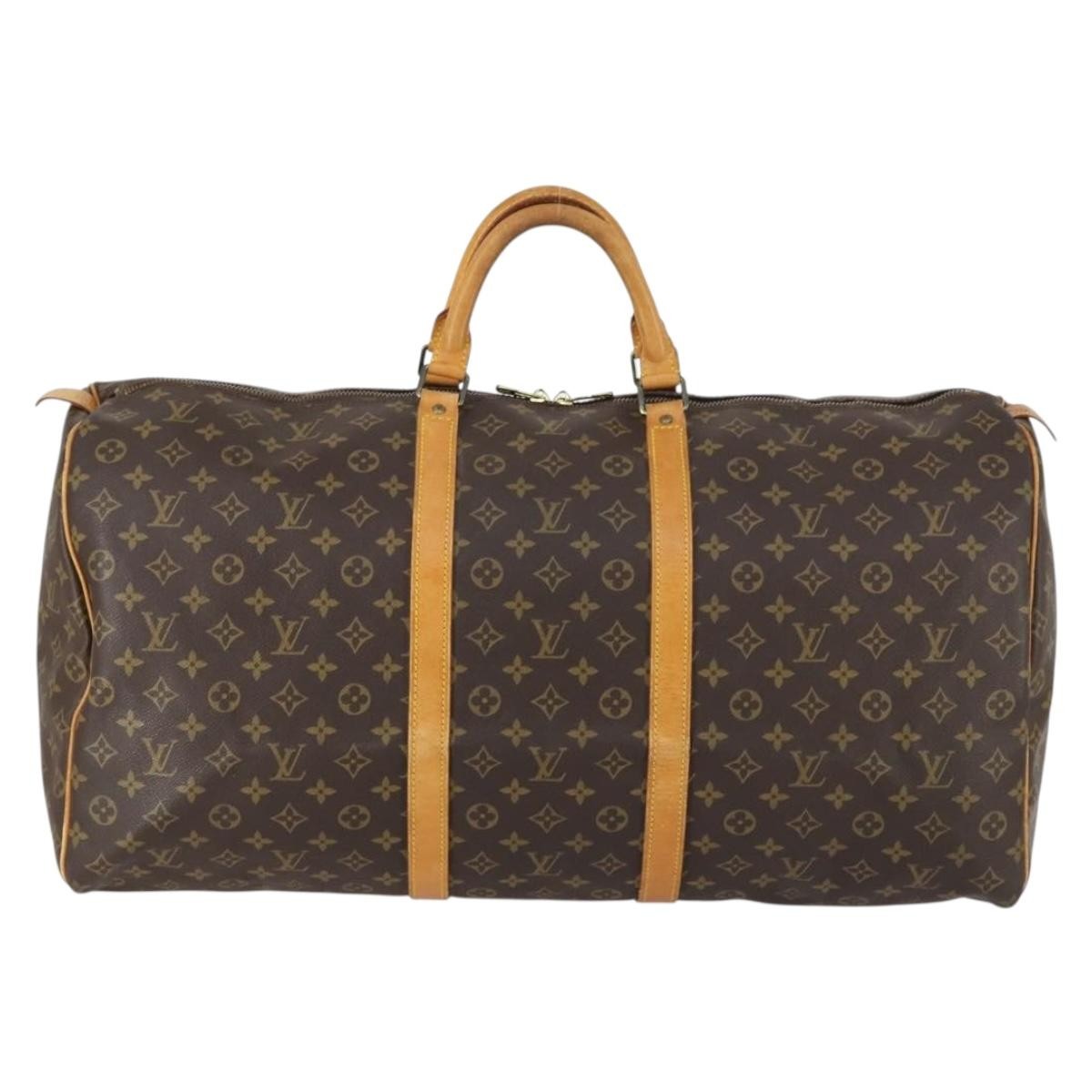 Louis Vuitton Keepall Bag Monogram Canvas Brown Canvas Travel Bag Bag (Pre-Owned)