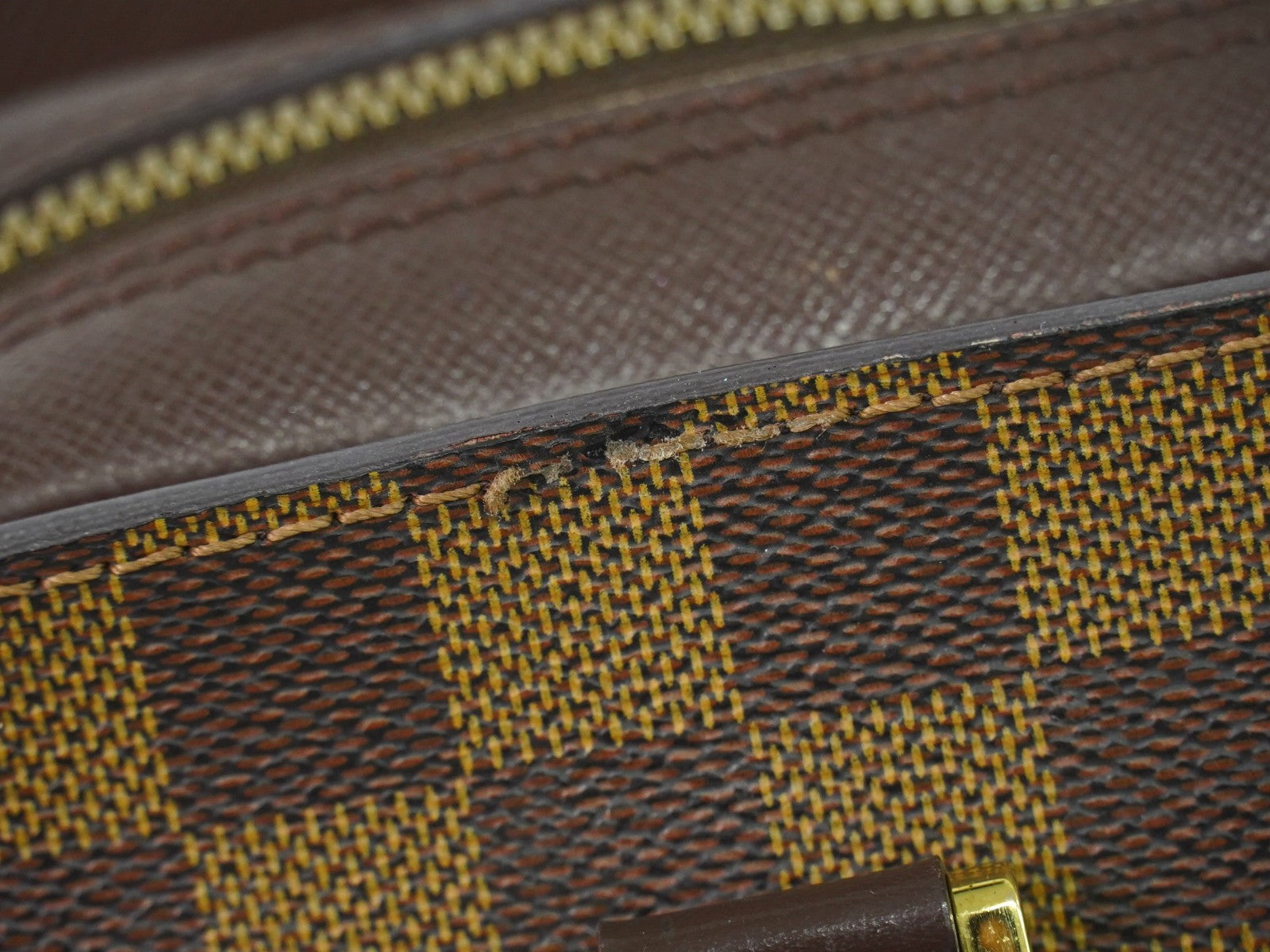 Louis Vuitton Triana Bag Damier Brown Canvas Handbag (Pre-Owned)