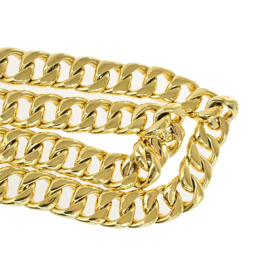 Chanel Cc Chunky Chain-Link Belt Gold-Plated Gold Gold_Plated Accessory (Pre-Owned)