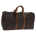 Louis Vuitton Keepall Bag Monogram Canvas Brown Canvas Travel Bag Bag (Pre-Owned)