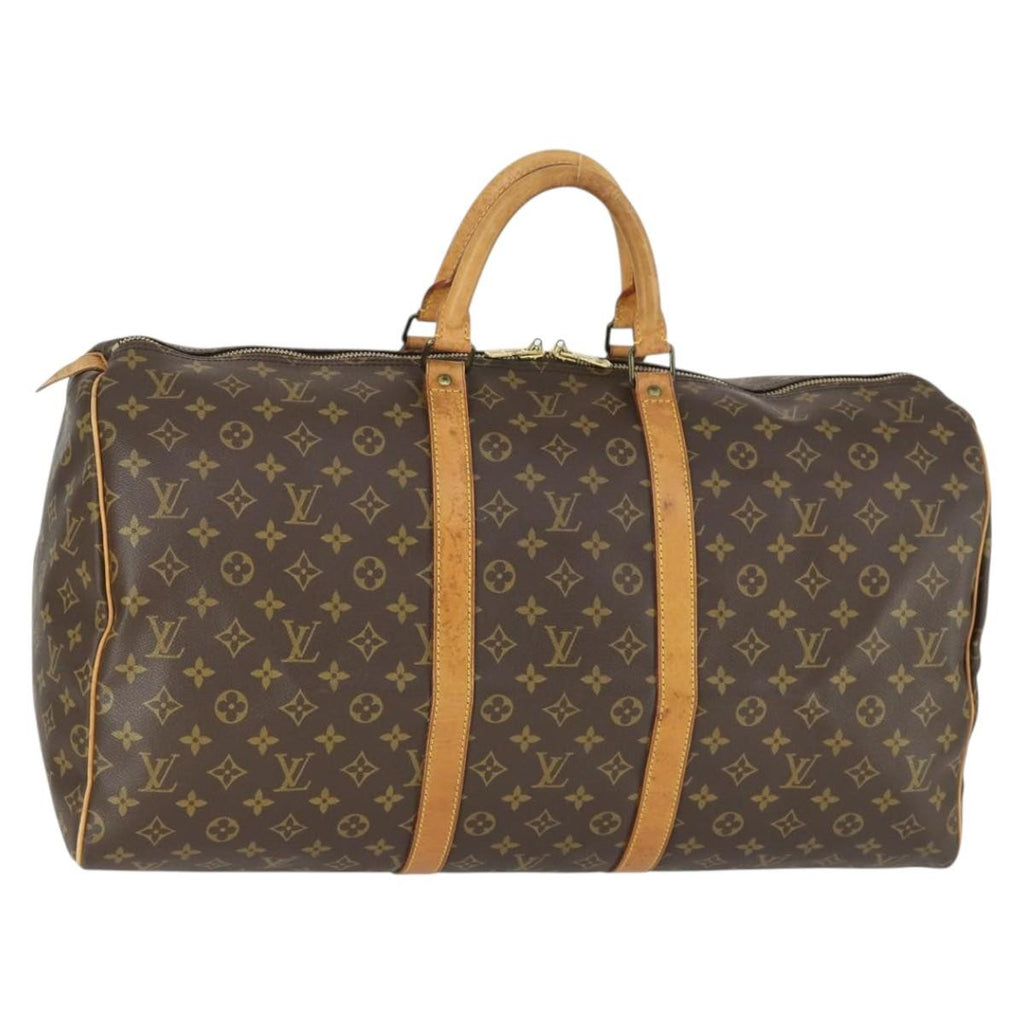 Louis Vuitton Keepall Bag Monogram Canvas Brown Canvas Travel Bag Bag (Pre-Owned)