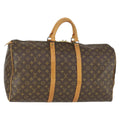 Louis Vuitton Keepall Bag Monogram Canvas Brown Canvas Travel Bag Bag (Pre-Owned)