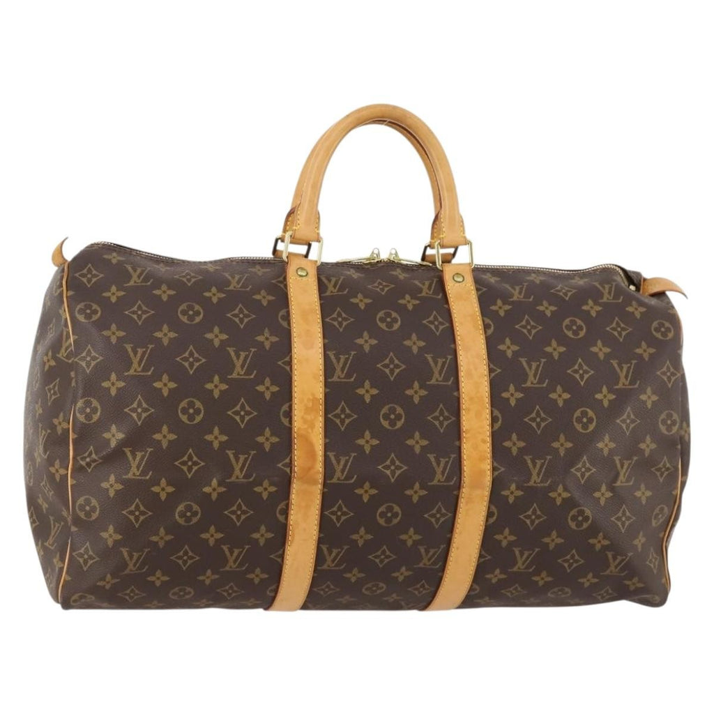 Louis Vuitton Keepall Bag Monogram Canvas Brown Canvas Travel Bag Bag (Pre-Owned)
